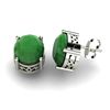 Image 1 : Emerald 5.20ctw Earring 14kt White Gold