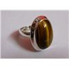 Image 1 : 9.140g Tiger Gemstone Ring Sterling Silver