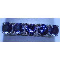 12.25 CTW TANZANITE RING .925 STERLING SILVER