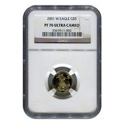 Certified Proof American Gold Eagle $5 W PF70 NGC (DATE