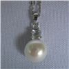 Image 1 : BLUE TURQUOISE ROUND CZ NECKLACE; STONE-BLUE TURQUOISE;