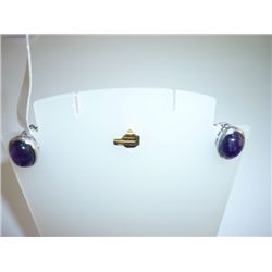 17.50 CTW AMETHYST EARRING .925 STERLING SILVER