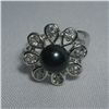 Image 1 : WHITE PEARL FLOWER CZ RING;