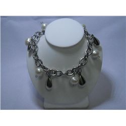 3WHITE PEARL CZ BRACELET; AUTHENTIC PHILIPPINE PEARL; M