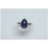 NATURAL 21.30 CTW TANZANITE PEAR CUT RING .925 STERLING