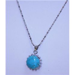 TURQOUISE AND CZ NECKLACE