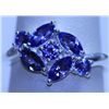 11.40 CTW TANZANITE RING .925 STERLING SILVER