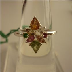 11.00ctw,SEMIPRECIOUS RING .925 STERLING SILVER