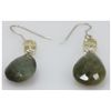 NATURAL 36.60 CTW SEMIPRECIOUS EARRINGS .925 STERLING S