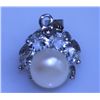 Image 1 : 18.00 CTW WHITE PEARL AND CZ PENDANT