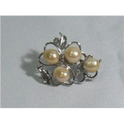 HEARTY PEACH KISHI PEARL CZ BROOCH AUTHENTIC PHILIPPINE