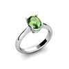 Genuine 2.90 ctw Green Tourmaline Ring 18k W/Y Gold