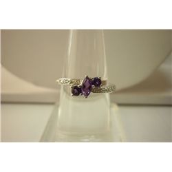 15.15 ctw Amethyst Ring .925 Sterling Silver