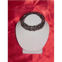 NATURAL 60.00 CTW BLACK PEARL SPIRAL BRACELET