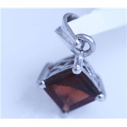 5.25 CTW GARNET PENDANT .925 STERLING SILVER