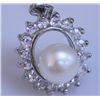 Image 1 : WHITE PEARL AND CZ PENDANT