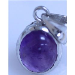 8.50 CTW AMETHYST PENDANT .925 STERLING SILVER