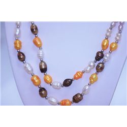 195.00 CTW MULTICOLOR PEARL NECKLACE