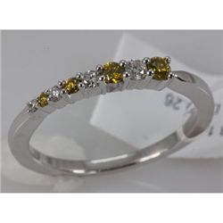 Genuine 0.26 ctw Diamond Ring 14K White Gold