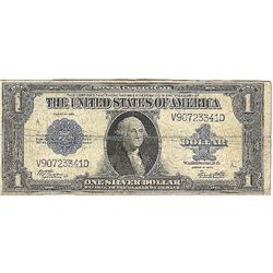 1923 $1 large size silver certificate, G-VG