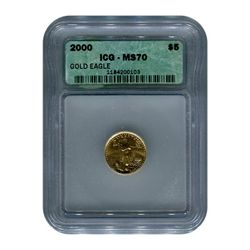 Certified American $5 Gold Eagle MS70 ICG (date of our