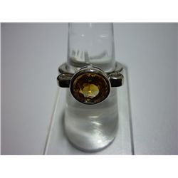 23.75 CTW CITRINE RING .925 STERLING SILVER