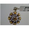 30.50 CTW CITRINE AND LOLITE PENDANT .925 STERLING SILV