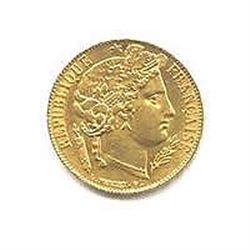 French 20 franc Cerus Gold Coin]