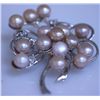 Image 1 : PEACH PEARL AND CZ BROOCH