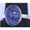 Image 1 : 24.40 CTW TANZANITE RING .925 STERLING SILVER