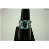 21.00 CTW BLUE TOPAZ and TANZANITE cut fine ring .925 S