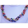 Image 1 : 341.95 CTW MULTICOLOR PEARL 3-STRAND NECKLACE
