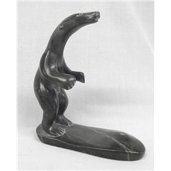 Northwest Coast Soapstone Polar Bear Carving