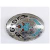 Image 2 : Navajo German Silver Chip Inlay Buckle and Bolo