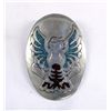 Image 3 : Navajo German Silver Chip Inlay Buckle and Bolo