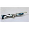 Image 2 : Zuni Sterling Inlay Rifle Pin by E. Lukela