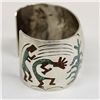 Image 2 : Vintage Zuni Chip Inlay Kokopelli Bracelet