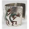 Image 4 : Vintage Zuni Chip Inlay Kokopelli Bracelet