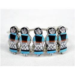 Zuni Sterling Inlay Braceley by J. Wasita