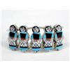 Image 1 : Zuni Sterling Inlay Braceley by J. Wasita
