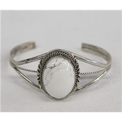 Navajo Sterling Howlite Bracelet