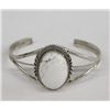 Image 1 : Navajo Sterling Howlite Bracelet