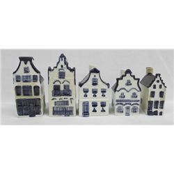 Holland KLM Delft Blue and White Houses