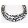 Image 2 : Silver 3 Strand Hollowbead Necklace