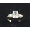 Image 1 : 14K Gold Emerald Cut CZ Ring