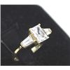 Image 2 : 14K Gold Emerald Cut CZ Ring