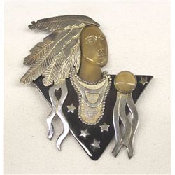 Zealandia Silver Fossil Pin