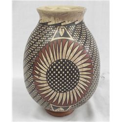 Polychrome Mata Ortiz Sunflower Jar - Luis Ortiz