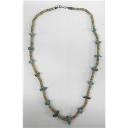 Vintage Navajo Shell Heishi Turquoise Necklace