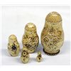 Image 3 : Russian Wooden Nesting Dolls with Gold Laminate